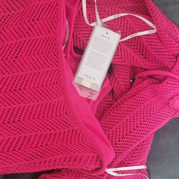 Guess Sophie Sweater Maxi Dress - Chandail Robe- Size XS- Pink - Picture 7 of 7